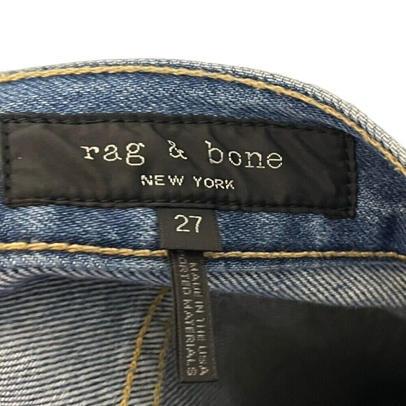 Rag & Bone High Rise Ankle Skinny Jeans Pamela Distressed Frayed Women’s Size 27 - Picture 9 of 13